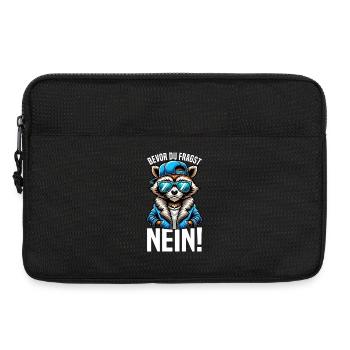 Bevor Du Fragst Nein Waschbär Schlechte Laune - Laptoptasche 13" - Schwarz - Vorne