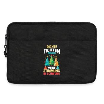 Weihnachtsmann Fichten Weihnachtsbaum Weihnachten - Laptoptasche 13" - Schwarz - Vorne