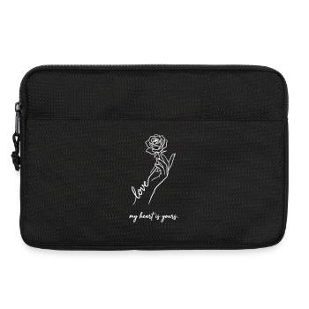 Valentine Rose - My Heart Is Yours White - Laptop bag 13" - black - Front