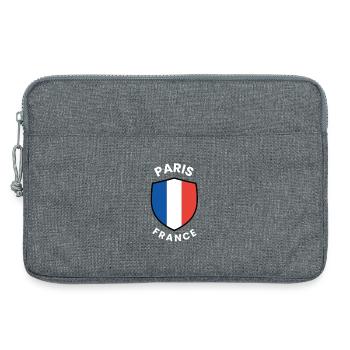 Pariser Flagge-Schild-Emblem - Laptoptasche 13" - Grau meliert - Vorne