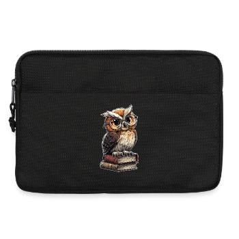 Owl Wise Stack Librarian Humor Buchclub - Laptoptasche 13" - Schwarz - Vorne