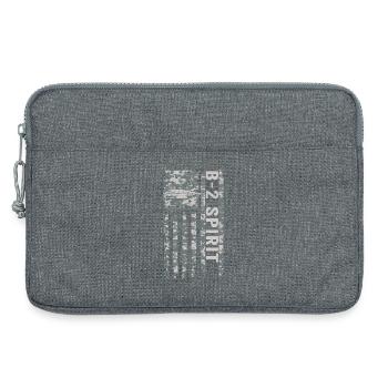 B-2 Spirit stealth bomber with American anti-aircraft gun - Laptop bag 13" - heather grey - Front