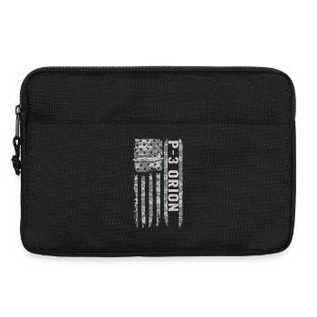 P-3 Orion, American flag, military camouflage flight - Laptop bag 13" - black - Front