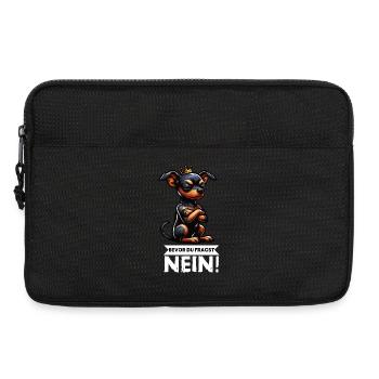 Before you ask Miniature Pinscher Pinscher Pinscher Fan - Laptop bag 13" - black - Front