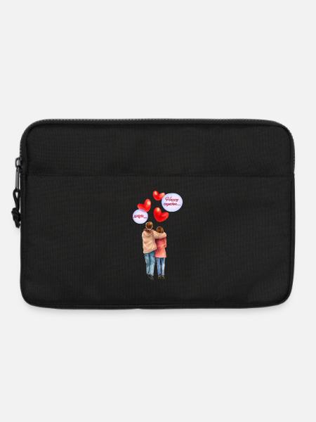 Happy Together – Romantische Aquarell-Illustration - Laptoptasche 13" - Schwarz
