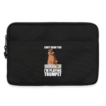 Je ne t’entends pas, trompettiste - Sacoche pour ordinateur portable 13 pouces - noir - Devant