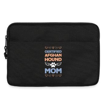 Certified Afghan Hound Mom - Laptop bag 13" - black - Front