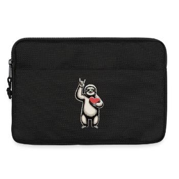 Paresseux cool avec du cœur - Sacoche pour ordinateur portable 13 pouces - noir - Devant