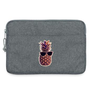Coole Ananas Mit Sonnenbrille - Laptoptasche 13" - Grau meliert - Vorne