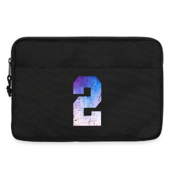 numéro 2 – Cadeau anniversaire 2 ans - Sacoche pour ordinateur portable 13 pouces - noir - Devant