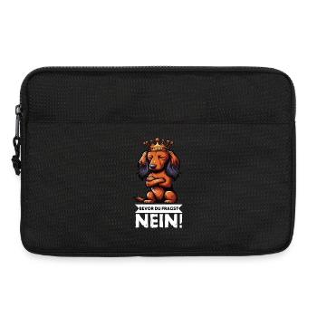 Bevor Du Fragst Nein Langhaardackel Dackel Teckel - Laptoptasche 13" - Schwarz - Vorne