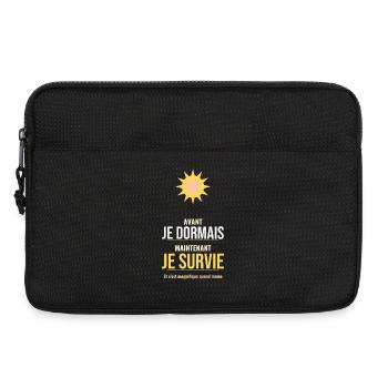 Avant Je Dormais Maintenant Je Survie Parent  - Sacoche pour ordinateur portable 13 pouces - noir - Devant