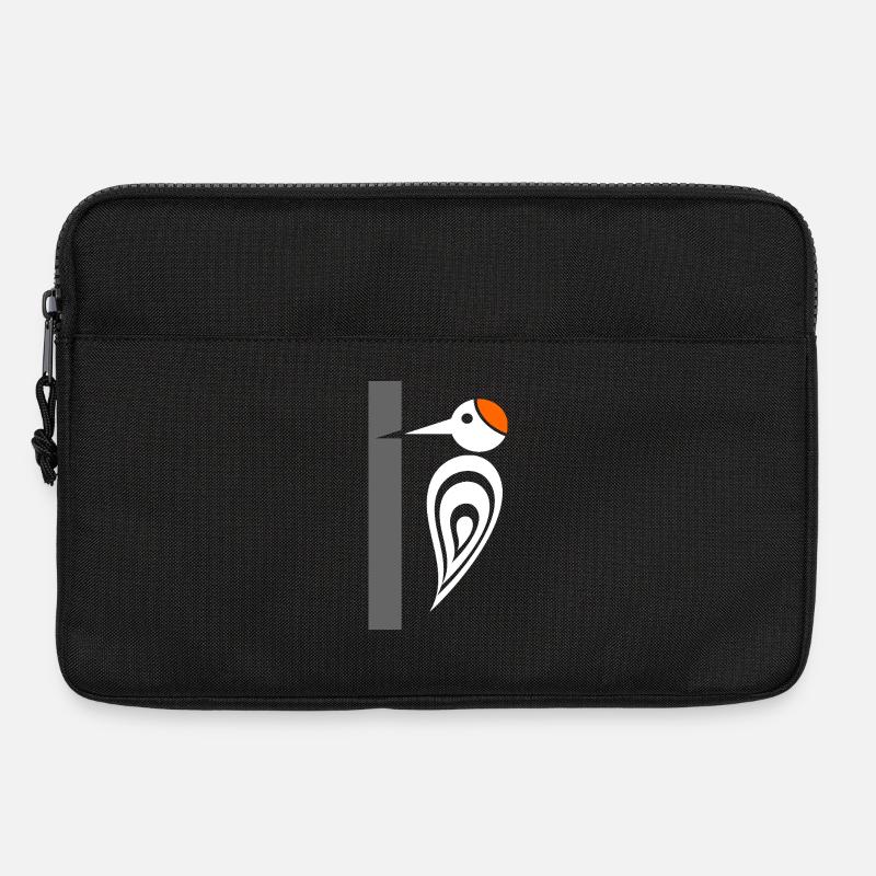 Specht am Baum - Zimmermannsvogel - Laptoptasche 13" - Schwarz