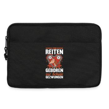 Reiten Pferdeliebhaber Reiterhof Pferde - Laptoptasche 13" - Schwarz - Vorne
