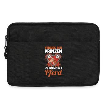 Reiten Pferdeliebhaber Reiterhof Pferde - Laptoptasche 13" - Schwarz - Vorne