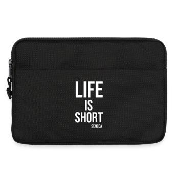 Life Is Short Quote Seneca - Laptop bag 13" - black - Front