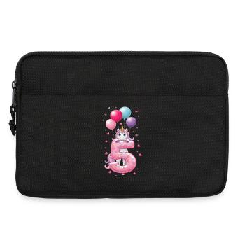5 ans de fille adorable licorne 5e anniversaire - Sacoche pour ordinateur portable 13 pouces - noir - Devant