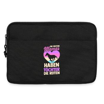 Reiten Mama Mutter Pferdeliebhaber Reiterhof Pferd - Laptoptasche 13" - Schwarz - Vorne