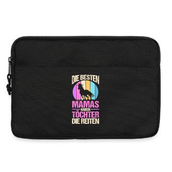Reiten Mama Mutter Pferdeliebhaber Reiterhof Pferd - Laptoptasche 13" - Schwarz - Vorne