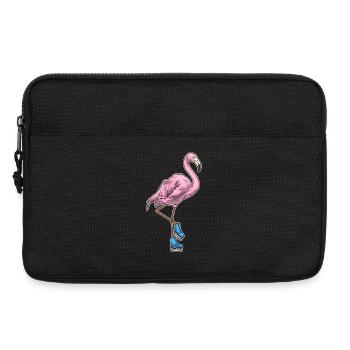 Flamingo Eislaufen Schlittschuhe Wintersport - Laptop bag 13" - black - Front