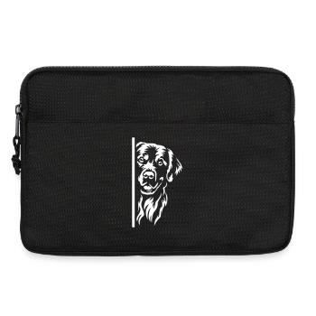 Golden Retriever Kopf "Black Edition" - Laptoptasche 13" - Schwarz - Vorne