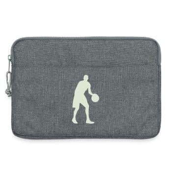 Basketball Silhouette Pastel Green - Laptop bag 13" - heather grey - Front