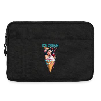 Retro Pinup Eiscreme Neonkunst - Laptoptasche 13" - Schwarz - Vorne