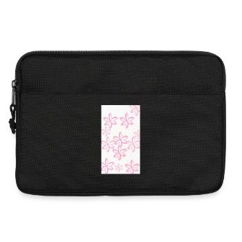 Motif de fleurs aquarelles roses - Sacoche pour ordinateur portable 13 pouces - noir - Devant