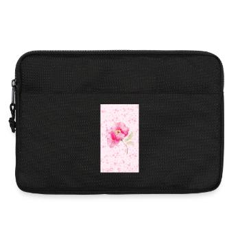 Bouquet de fleurs aquarelles roses - Sacoche pour ordinateur portable 13 pouces - noir - Devant