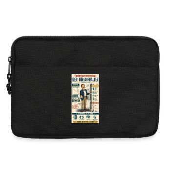 Der Tür-Aufhalter – jede Geste zählt - Laptoptasche 13" - Schwarz - Vorne