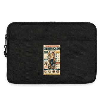 Der Oberflächliche – Denken darf tiefer gehen - Laptoptasche 13" - Schwarz - Vorne
