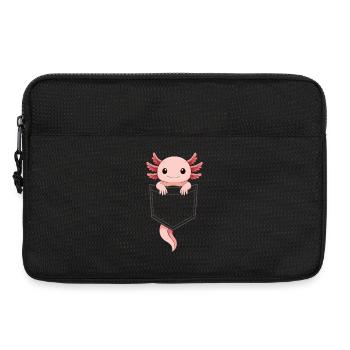 Mignon Axolotl qui sort de sa poche - Sacoche pour ordinateur portable 13 pouces - noir - Devant