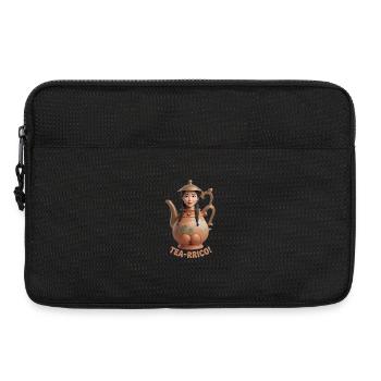 Whimsical Floral Teapot Character - Laptop bag 13" - black - Front