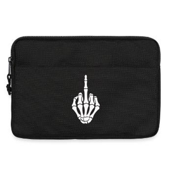 skull-hand_mittelfinger- - Laptoptasche 13" - Schwarz - Vorne