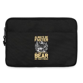 Be faster than the bear Wandern Berge Bergsteigen - Laptoptasche 13" - Schwarz - Vorne