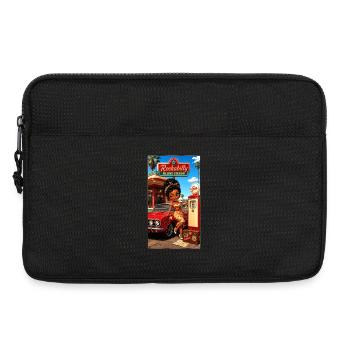 Gloria Pinup Cherry 50s Tankstelle – Kek-Ina - Laptoptasche 13" - Schwarz - Vorne
