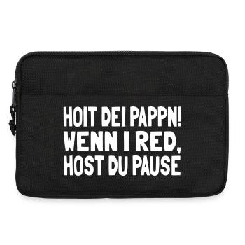 Hoit dei Pappn - Laptoptasche 13" - Schwarz - Vorne
