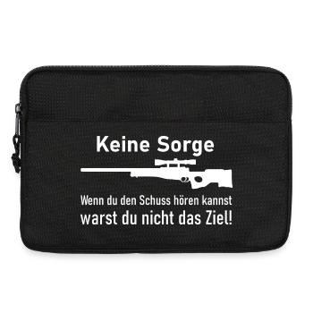 Wenn du den Schuss hören kannst - Laptoptasche 13" - Schwarz - Vorne