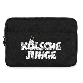Kölsche Junge (Vintage/Weiß) Jungs aus Köln - Laptoptasche 13" - Schwarz - Vorne