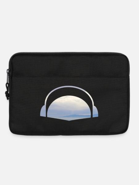 Sonnenuntergang Kopfhörer - Laptoptasche 13" - Schwarz