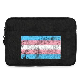 Transgender Flagge Grunge Vintage Retro - Laptoptasche 13" - Schwarz - Vorne