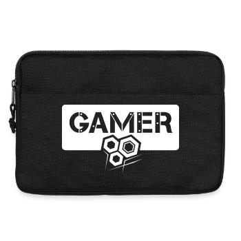 gamer Zahnräder Symbol Logo icon Grafik Schild - Laptoptasche 13" - Schwarz - Vorne