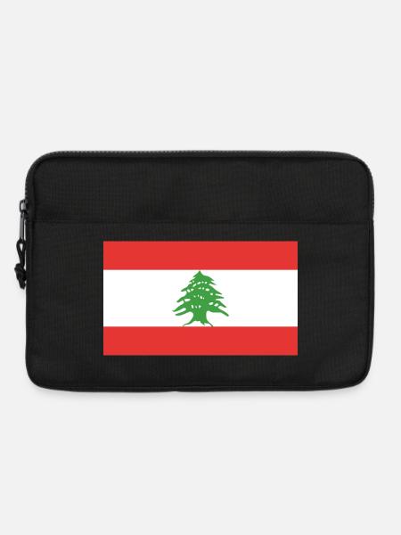 Libanon Flagge - Laptoptasche 13" - Schwarz