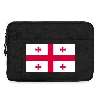Georgien Flagge - Laptoptasche 13" - Schwarz - Vorne