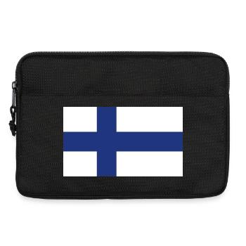 Drapeau national de la Finlande - Sacoche pour ordinateur portable 13 pouces - noir - Devant