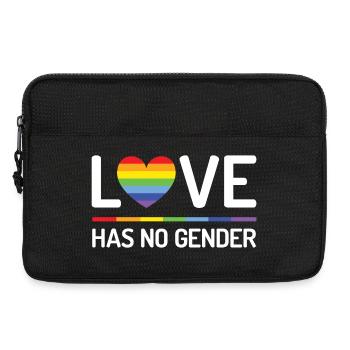 Mois de la fierté - L’amour n’a pas de genre - Sacoche pour ordinateur portable 13 pouces - noir - Devant