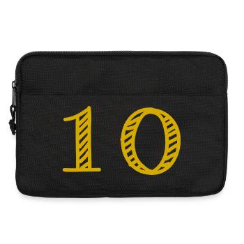 10. 10 ANS. 10e ANNIVERSAIRE. ANNIVERSAIRE 10 ANS. - Sacoche pour ordinateur portable 13 pouces - noir - Devant