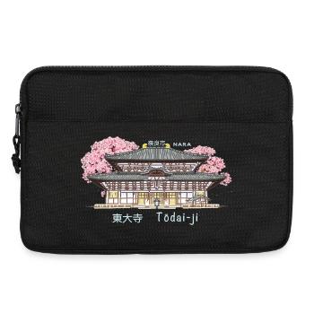 Nara Todai-ji, Patrimoine de l’Humanité, Temple au Japon Dessin - Sacoche pour ordinateur portable 13 pouces - noir - Devant