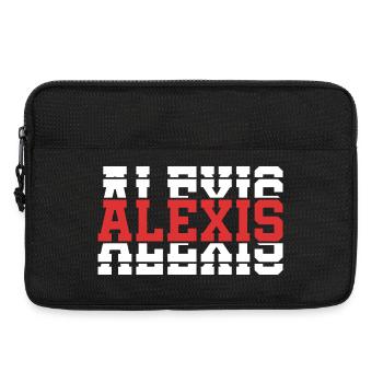 Alexis t-shirt t-shirt gift idea stacked text - Laptop bag 13" - black - Front