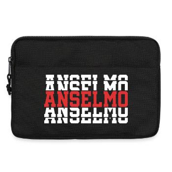 t-shirt Anselmo t-shirt idée cadeau texte empilé - Sacoche pour ordinateur portable 13 pouces - noir - Devant